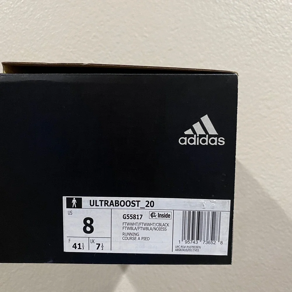 8M / 9W - NEW! adidas Ultraboost 20 Men's Shoes‎ White G55817